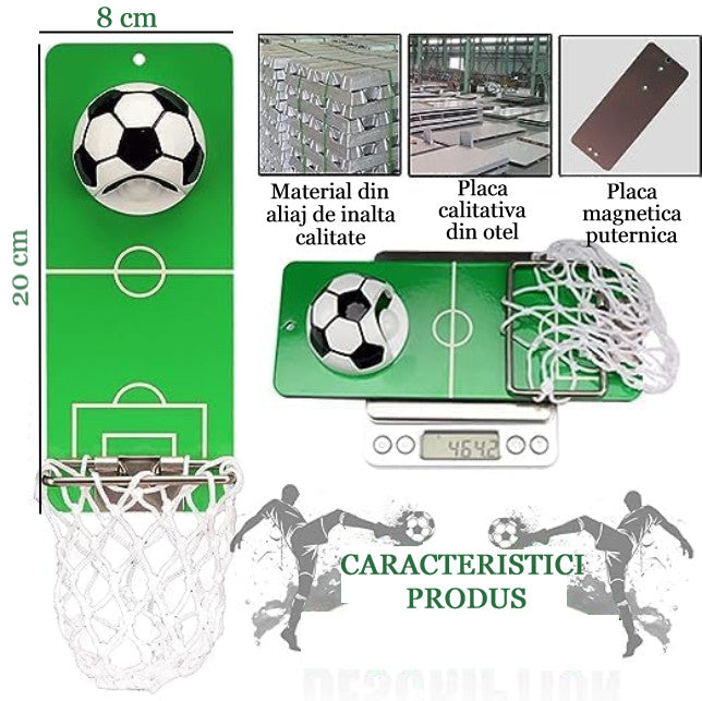 Desfăcător de Sticle cu Colector de Capace Koken, - Decor și Cadou Perfect pentru Suporteri, Bărbați, Fotbal și Sport, 20x8 cm, 3 Moduri de Instalare, Otel/Verde