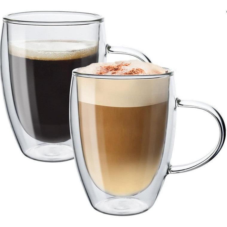 Cana termorezistenta cu perete dublu Koken.ro, Sticla borosilicata, 350 ml, Transparent - köken