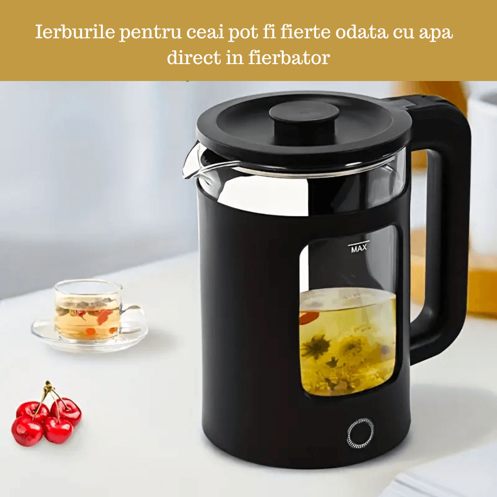 Fierbător Electric Koken.ro, 1500 W, durabil, capacitate mare 1.5 L, oprit automat când este deschis, Ceainic electric, - köken
