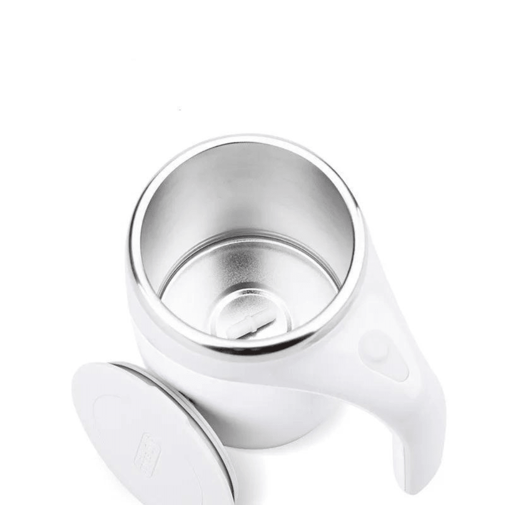 Cana Hurricane Koken, multifunctionala tip Termos, Cana cu amestecare automata din otel inoxidabil, ideala pentru cafea, ceai, Limonada, ciocolata calda, lapte, 380 ml, Alb/Gri - köken