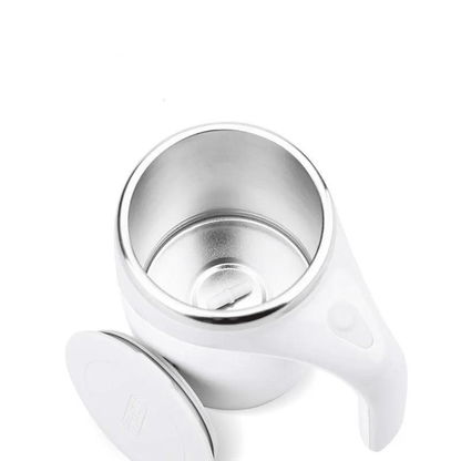 Cana Hurricane Koken, multifunctionala tip Termos, Cana cu amestecare automata din otel inoxidabil, ideala pentru cafea, ceai, Limonada, ciocolata calda, lapte, 380 ml, Alb/Gri - köken