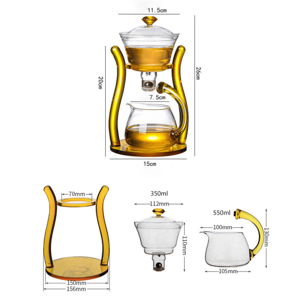 Ceainic Touch Koken, din sticlă cu infuzor japonez, Sticla borosilicată, Rezistent la temperaturi extreme 150℃, 350 ml - köken