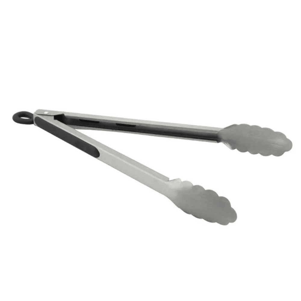 Cleste pentru bucatarie si grill Koken.ro, Otel inoxidabil/Silicon, gătește și servește cu ușurință, 36x3,8 cm, Negru/Argintiu - köken
