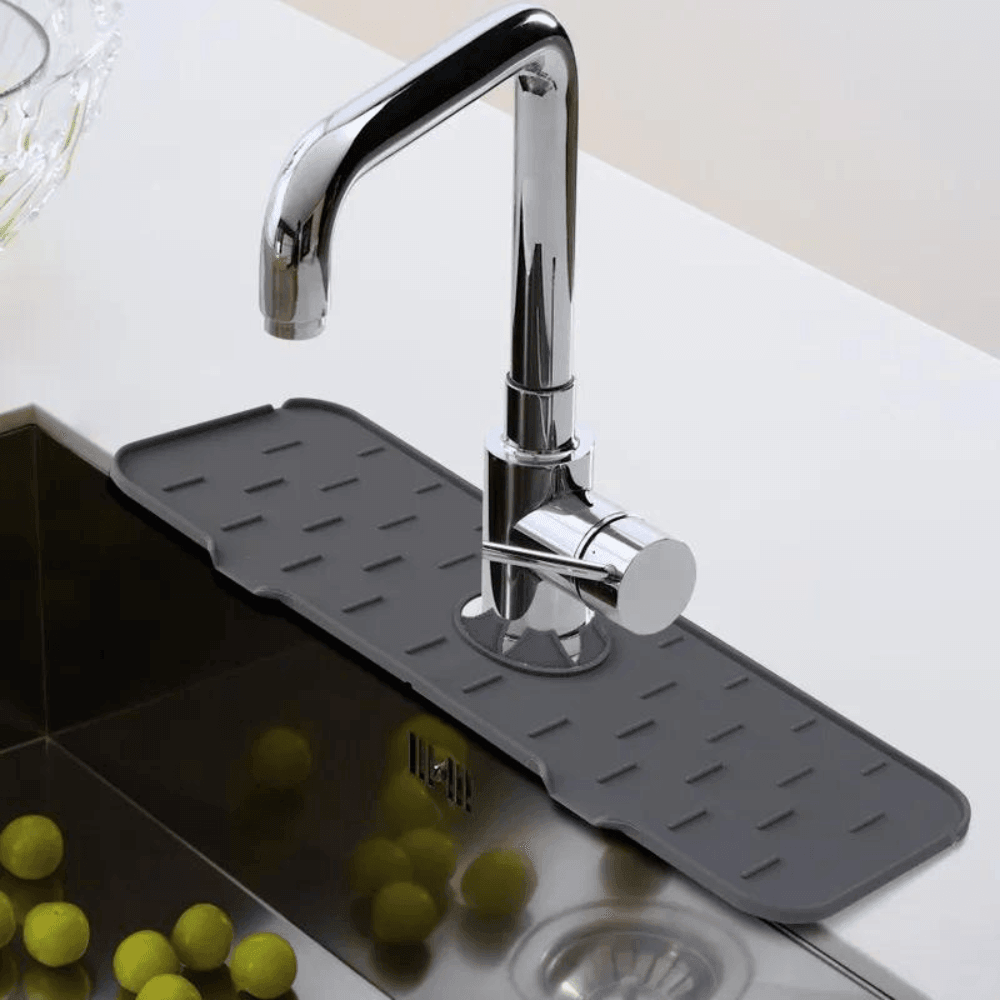 Covoras protectie chiuveta Koken.ro, Protectie anti-stropire, Silicon, pliabil, suprafata anti-alunecare, 37 x 14 x 6,3 cm, Gri - köken