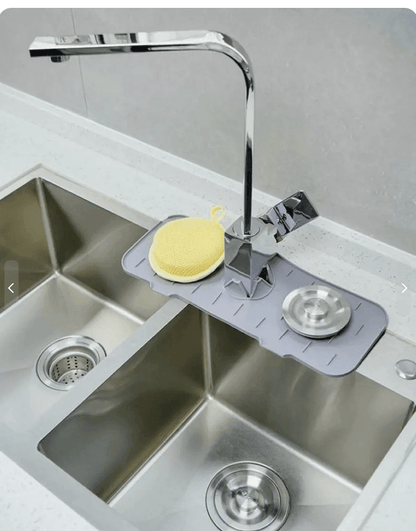 Covoras protectie chiuveta Koken.ro, Protectie anti-stropire, Silicon, pliabil, suprafata anti-alunecare, 37 x 14 x 6,3 cm, Gri - köken