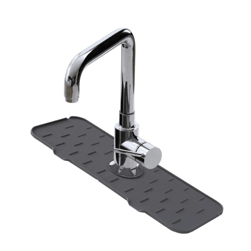 Covoras protectie chiuveta Koken.ro, Protectie anti-stropire, Silicon, pliabil, suprafata anti-alunecare, 37 x 14 x 6,3 cm, Gri - köken