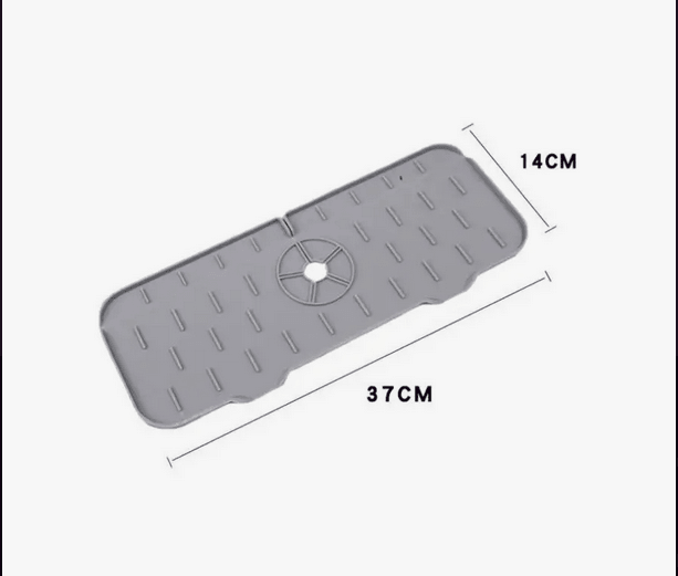 Covoras protectie chiuveta Koken.ro, Protectie anti-stropire, Silicon, pliabil, suprafata anti-alunecare, 37 x 14 x 6,3 cm, Gri - köken