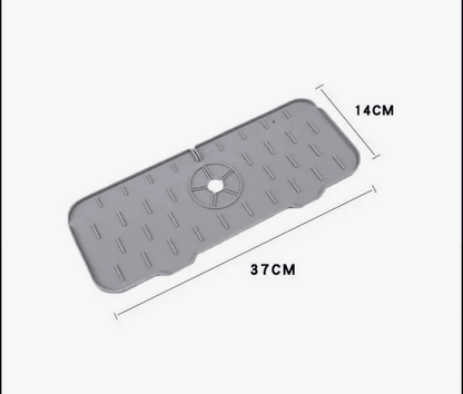 Covoras protectie chiuveta Koken.ro, Protectie anti-stropire, Silicon, pliabil, suprafata anti-alunecare, 37 x 14 x 6,3 cm, Gri - köken