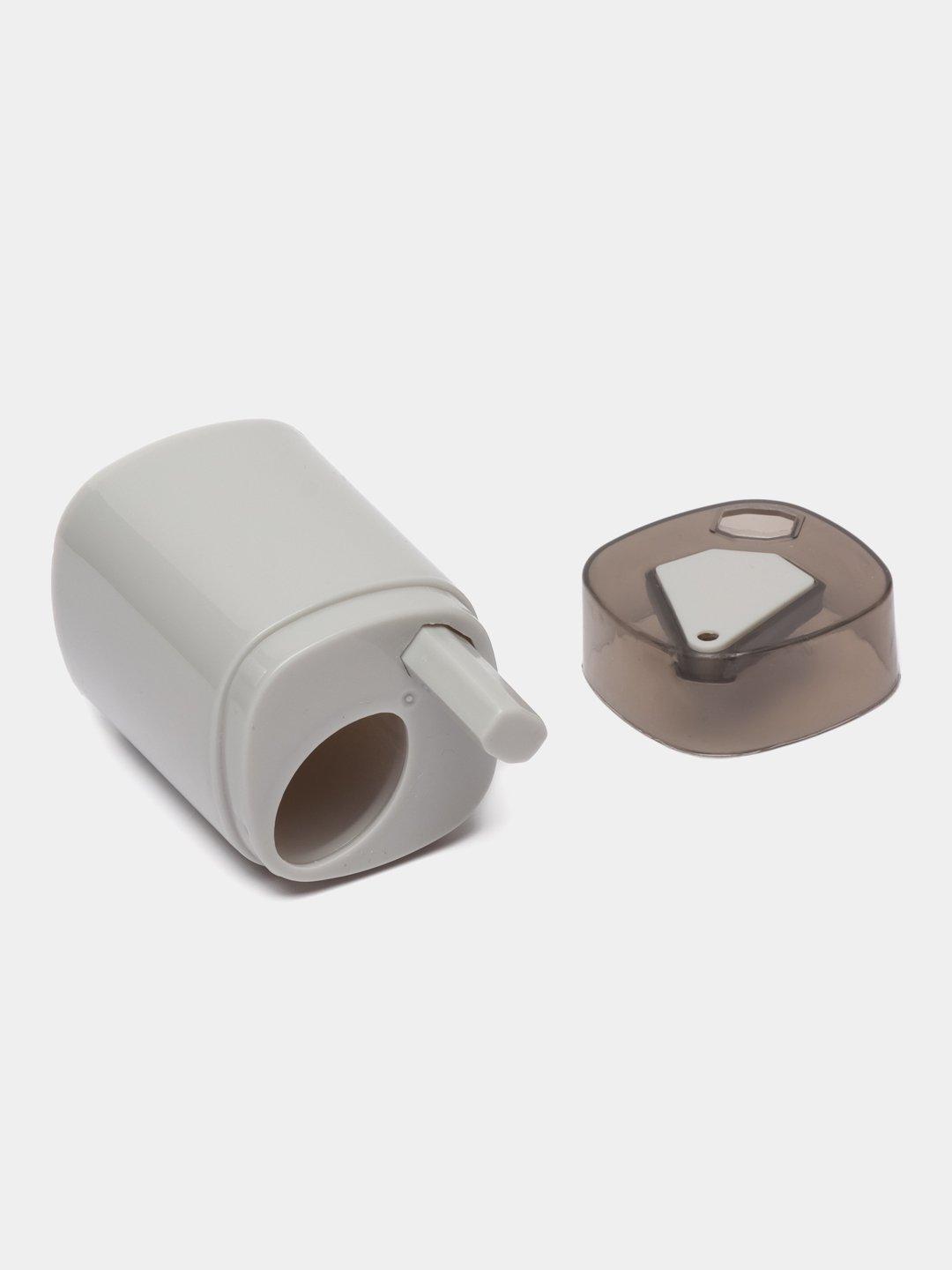 Dispenser Scobitori cu Buton de la Koken.ro, Suport Rotativ din Plastic, 8,3 x 5,5 cm, Culoare Gri - köken