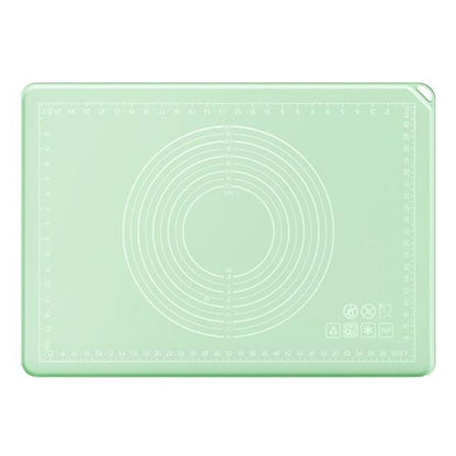 Covoraș Siliconic cu Margini Crescute Koken, Plansa de Lucru cu Marimi Extra, 45x65 cm, - Frământare, Rulare, Întindere Aluat, Scala de Măsurare, Rezistent Termic, Durabil, Ecologic, Turcoaz