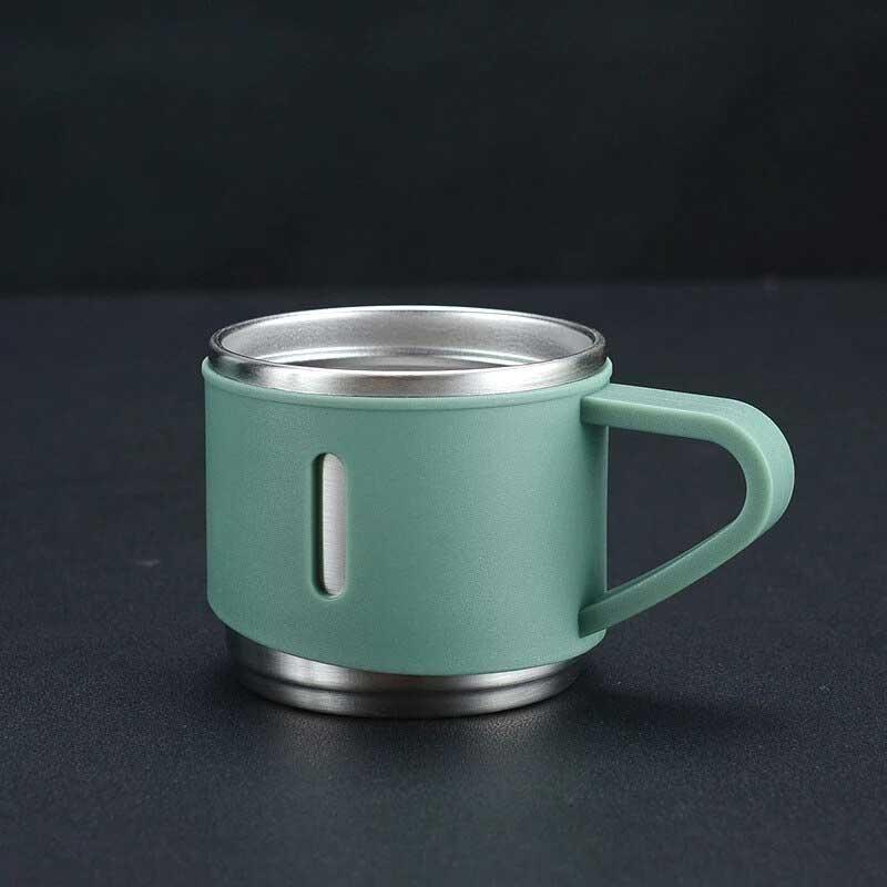 Set Termos Ecologic INOX Koken.ro, perete dublu, durabilitate 12h, Termos 500 ml + 3 cesti x 150ml, Verde - köken